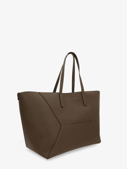 Brunello Cucinelli Bc Duo Hammered Leather Shoulder Bag