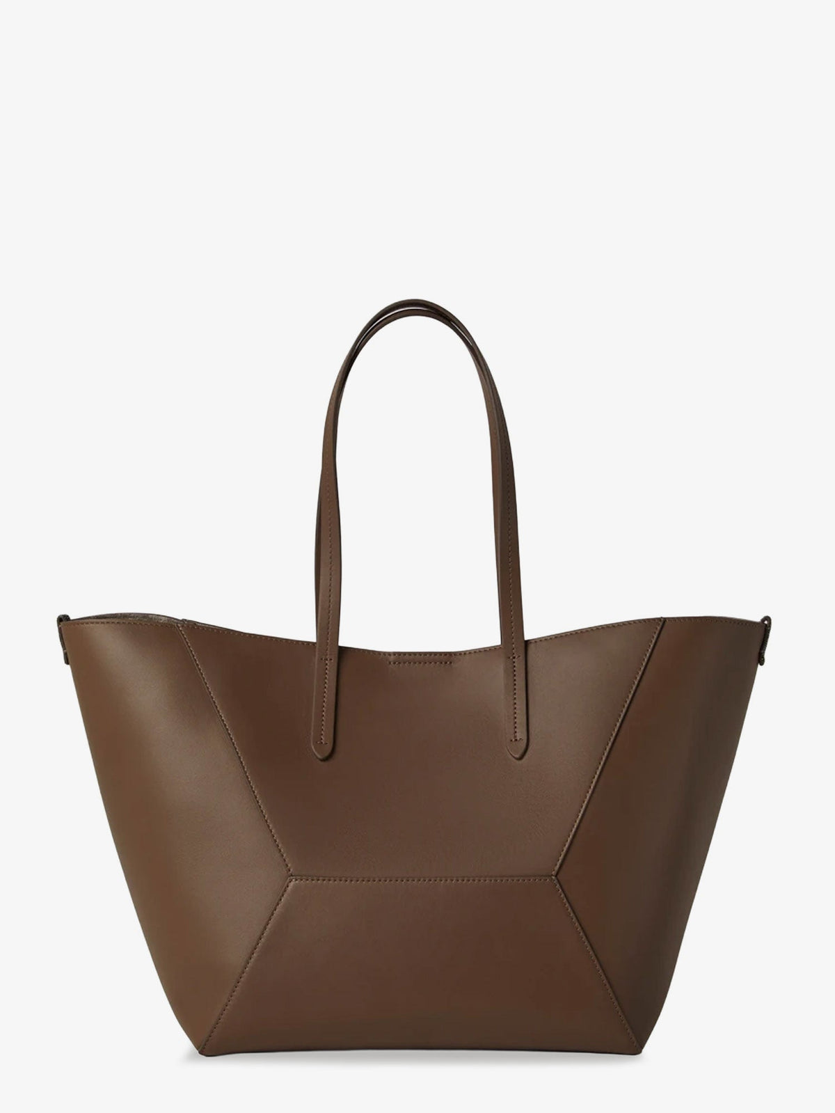 Brunello Cucinelli BC Duo hammered leather handbag - Mud