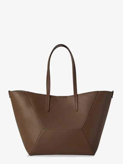 Brunello Cucinelli BC Duo hammered leather handbag - Mud