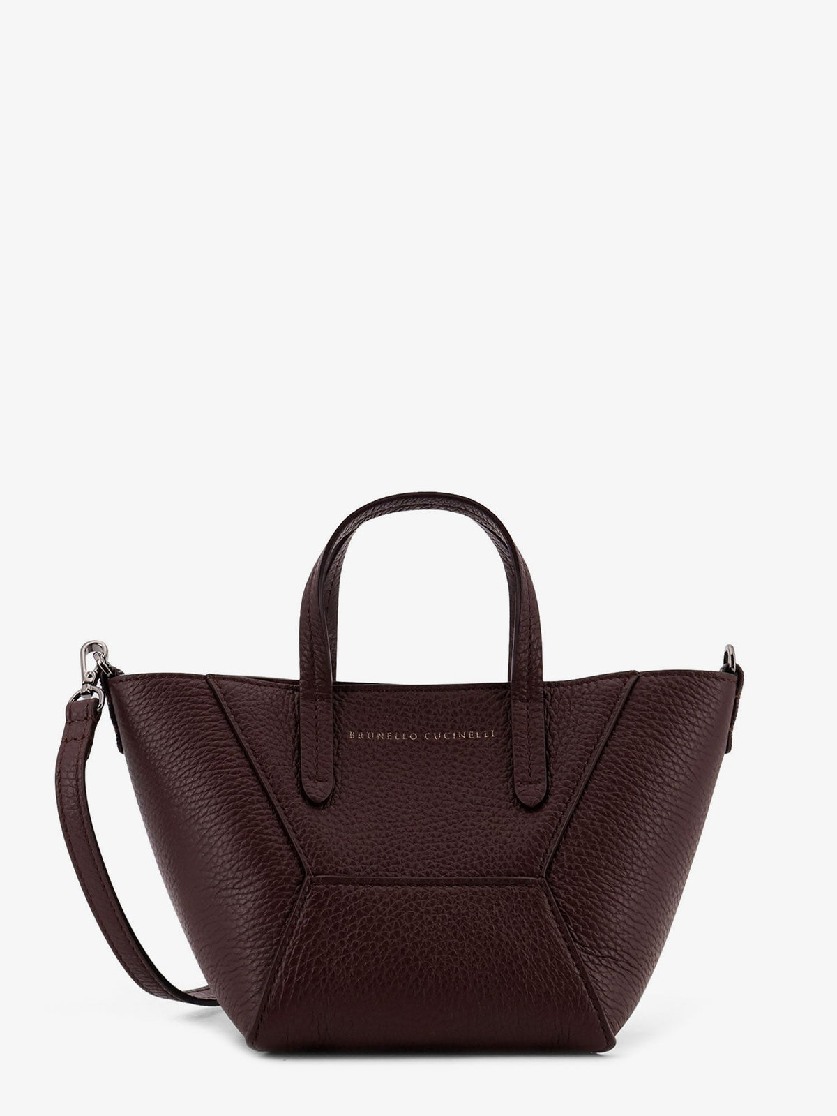 Brunello Cucinelli BC Duo leather crossbody bag - Burgundy
