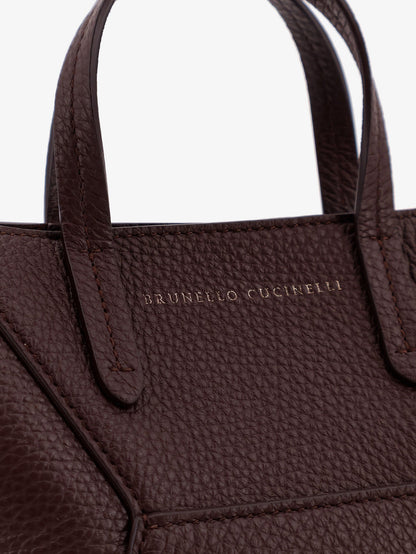 Brunello Cucinelli BC Duo leather crossbody bag - Burgundy