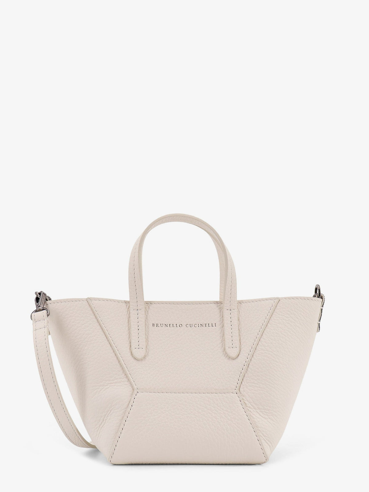 Brunello Cucinelli BC Duo leather crossbody bag - Butter