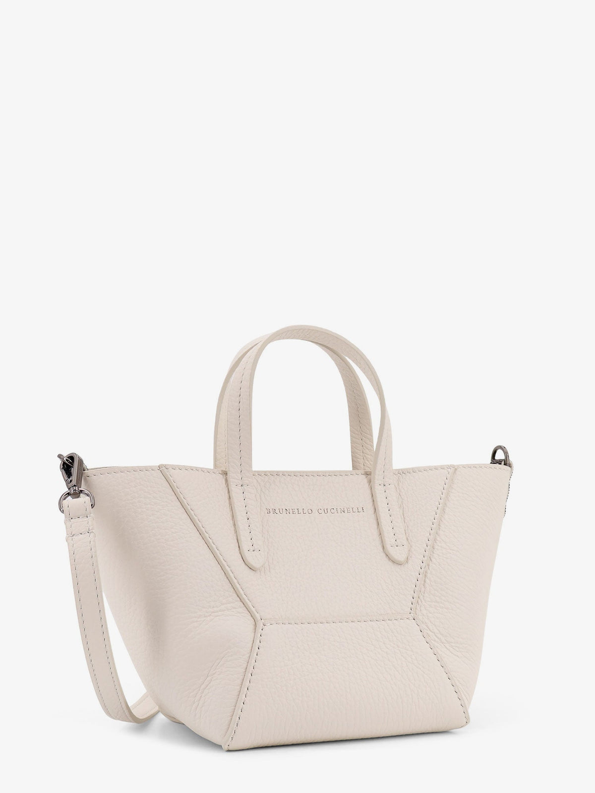 Brunello Cucinelli BC Duo leather crossbody bag - Butter