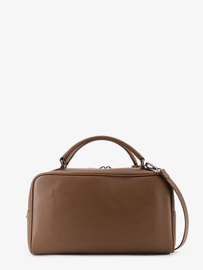 Brunello Cucinelli Boston Explorer leather crossbody bag - Mud