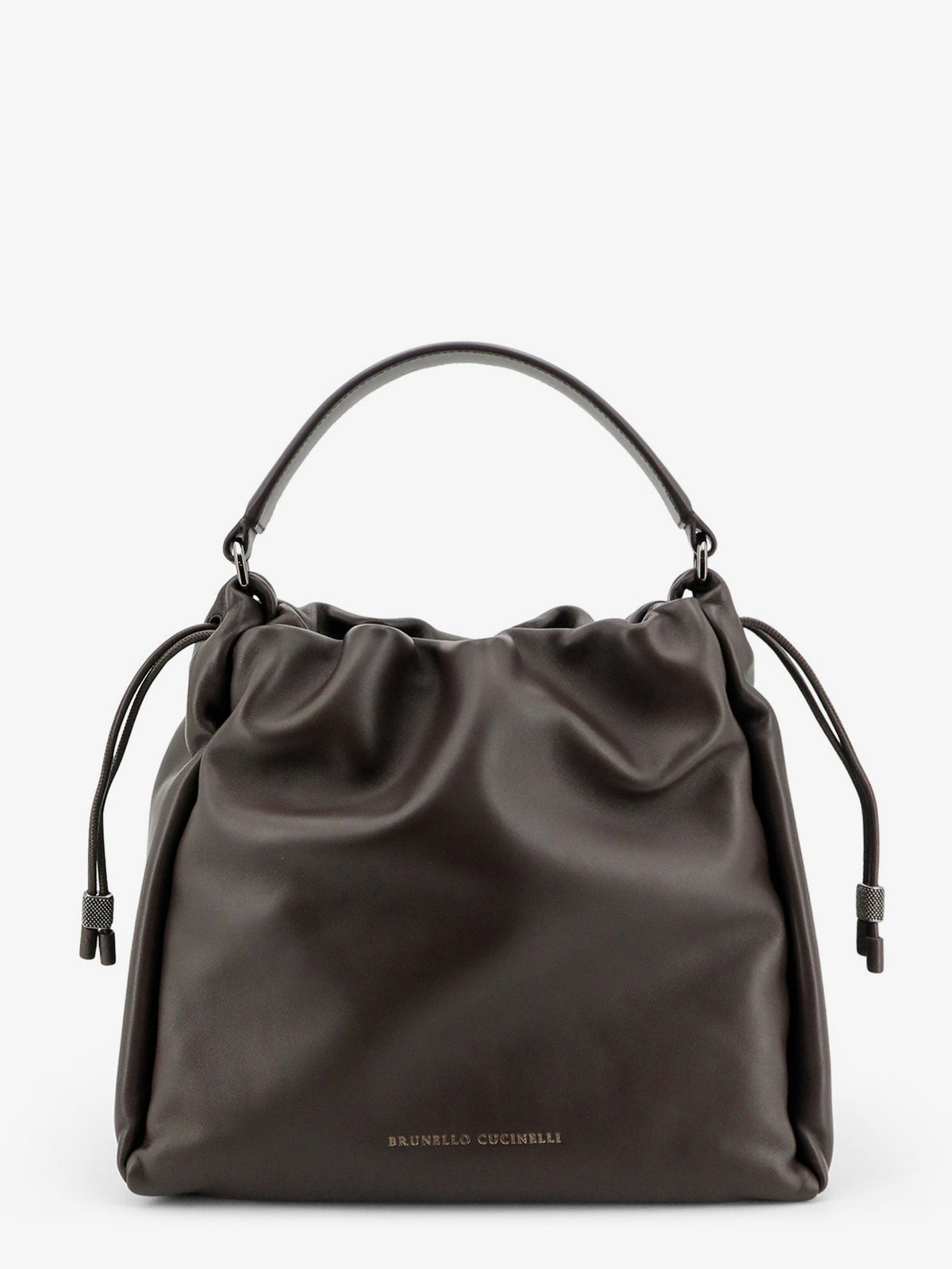 Brunello Cucinelli Bucket Mellow leather shoulder bag - Testamoro