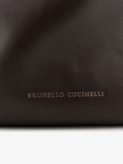 Brunello Cucinelli Bucket Mellow leather shoulder bag - Testamoro