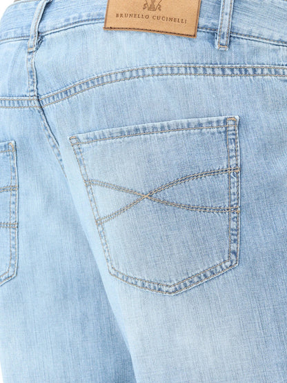 BRUNELLO CUCINELLI - Blue denim jeans