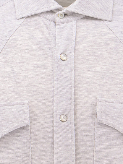 Brunello Cucinelli Leisure-fit cotton shirt - Perla