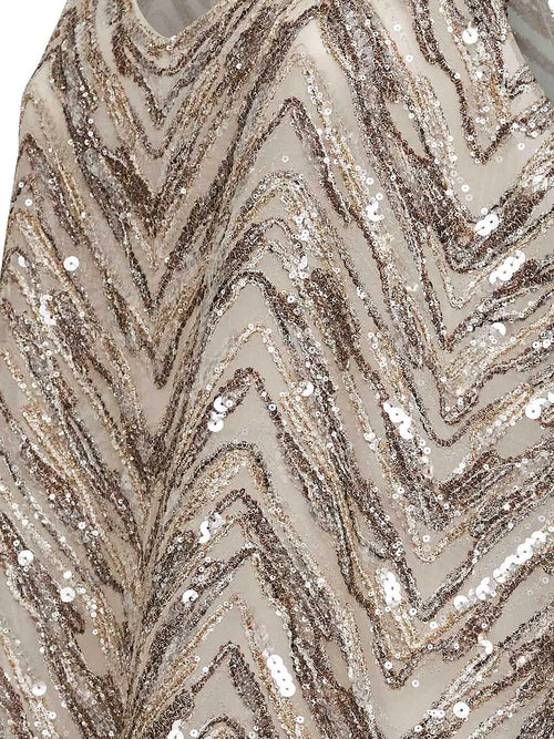 Brunello Cucinelli Chevron Sequin Top - Feather