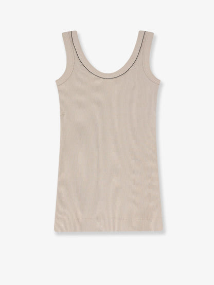 BRUNELLO CUCINELLI - Stretch cotton tank top