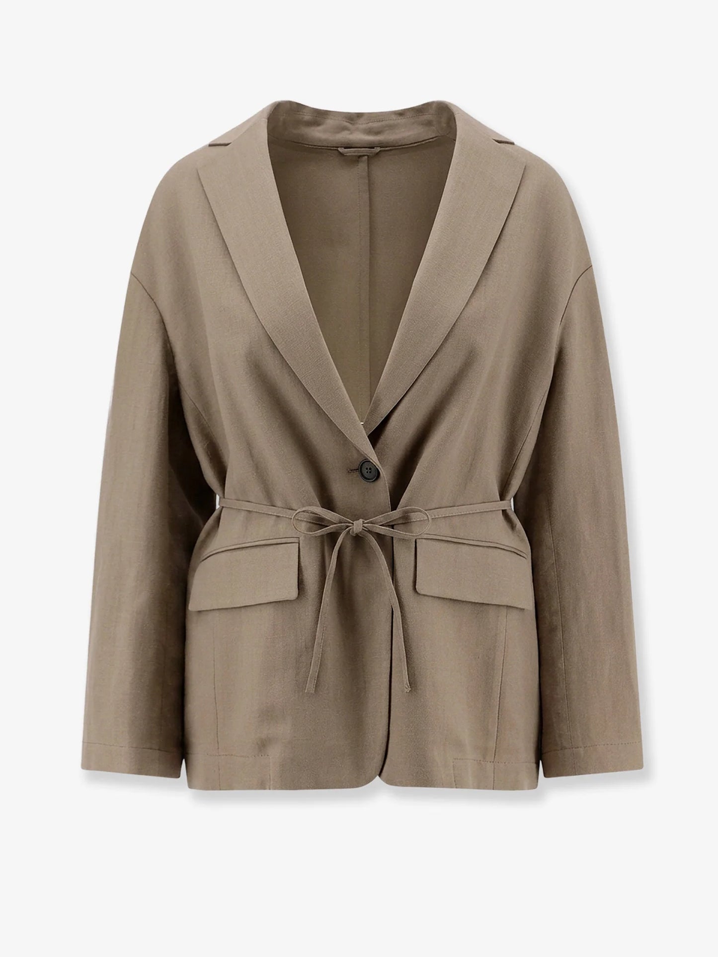 BRUNELLO CUCINELLI - Viscose and linen blend blazer