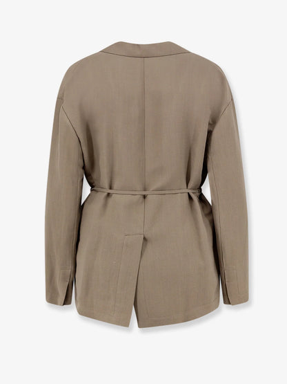 BRUNELLO CUCINELLI - Viscose and linen blend blazer