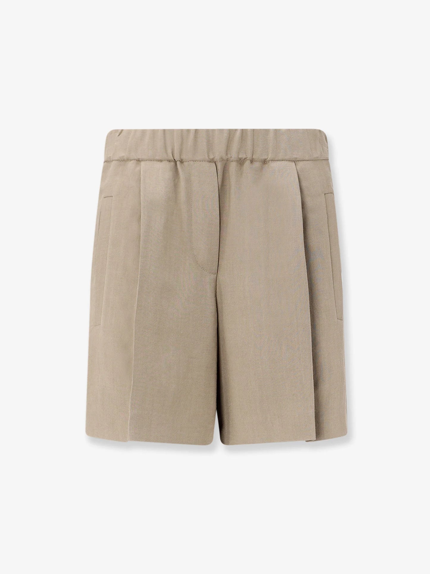 BRUNELLO CUCINELLI - Viscose and linen blend bermuda shorts