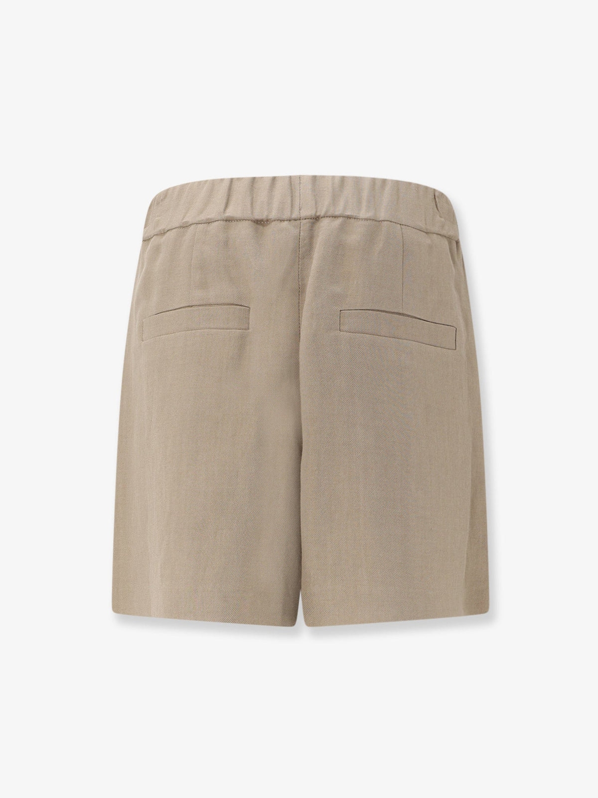 Brunello Cucinelli Viscose and linen blend bermuda shorts - Earth Brown