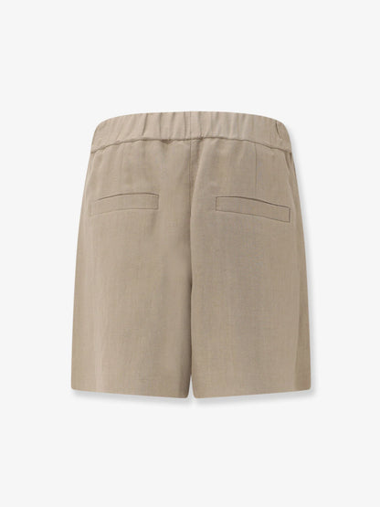 BRUNELLO CUCINELLI - Viscose and linen blend bermuda shorts