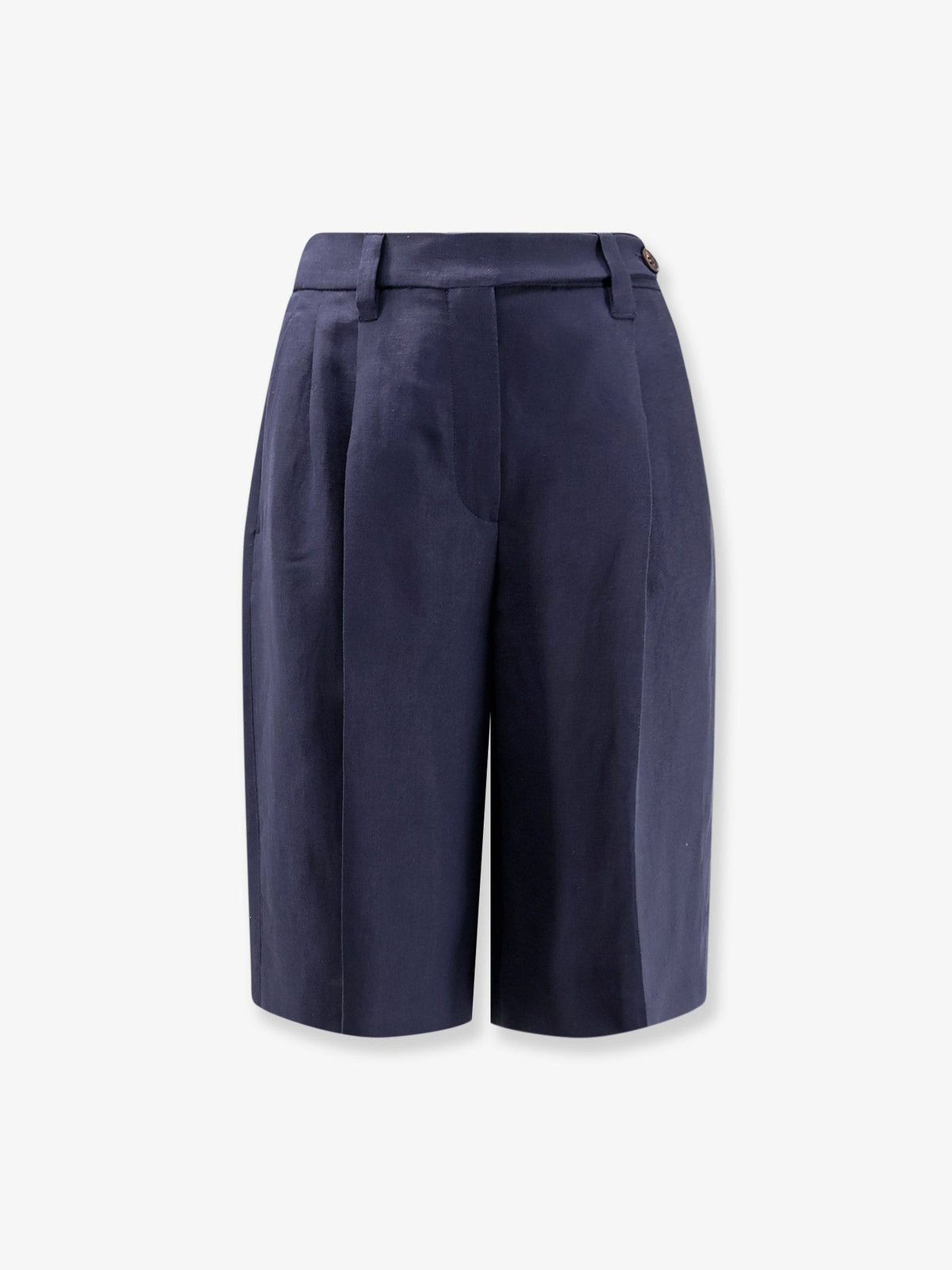 Brunello Cucinelli Viscose and linen bermuda shorts - Abyss