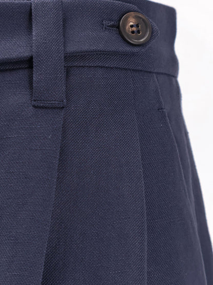 Brunello Cucinelli Viscose and linen bermuda shorts - Abyss