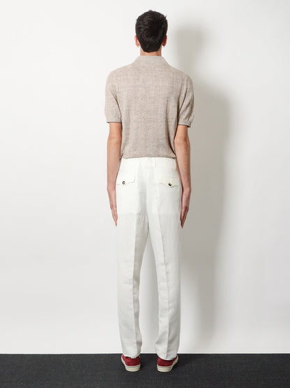 Brunello Cucinelli Linen and cotton trousers - Neve