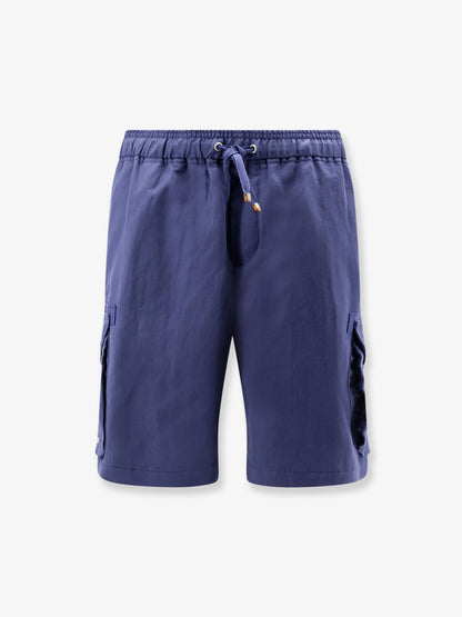Brunello Cucinelli Linen and cotton shorts - Blucolorato