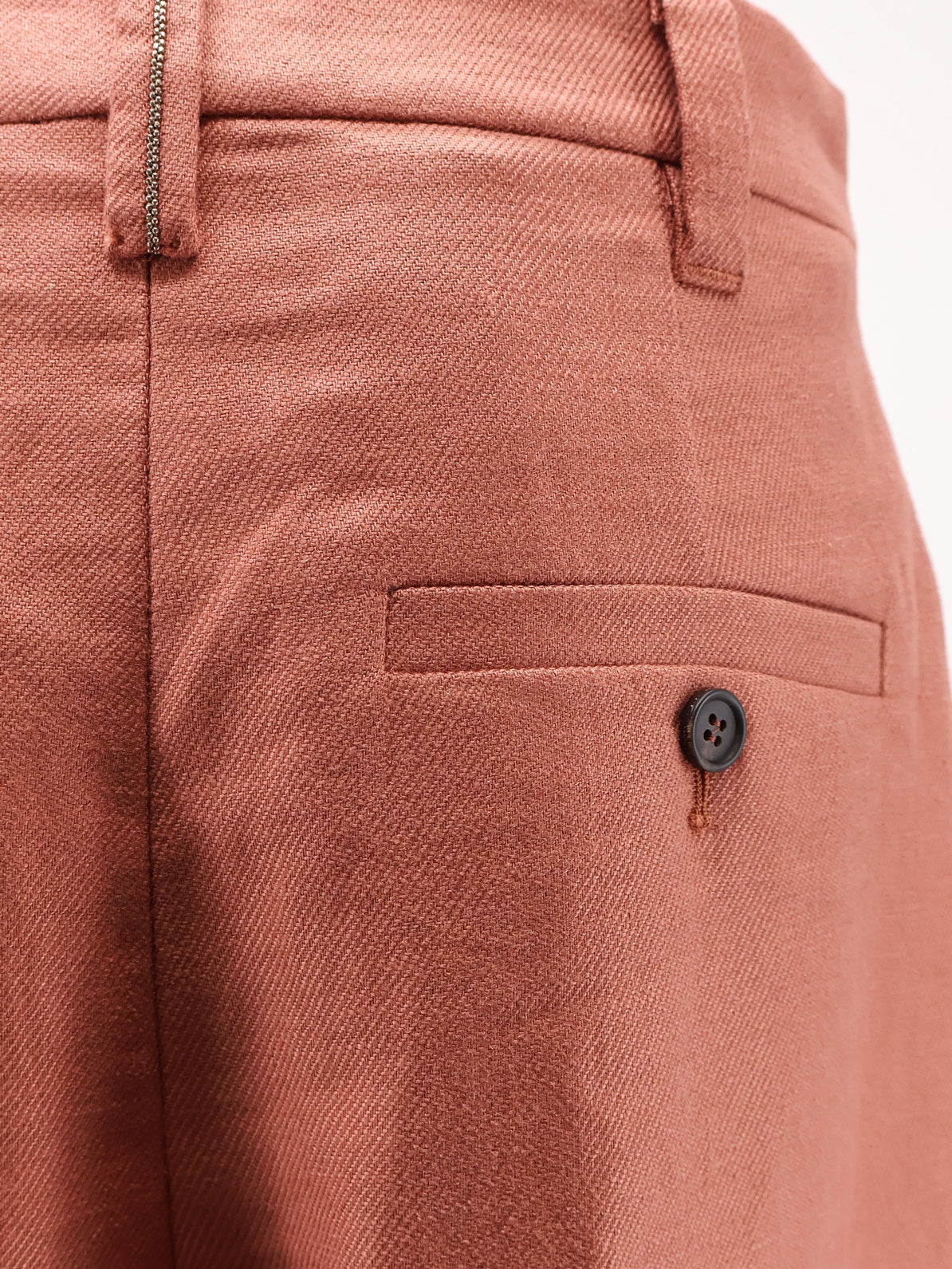 Brunello Cucinelli Linen shorts with Monili detail - Orangeflame