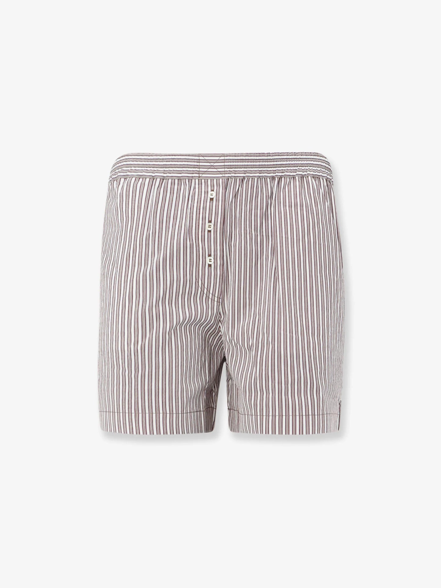 BRUNELLO CUCINELLI - Cotton and silk blend shorts with striped pattern