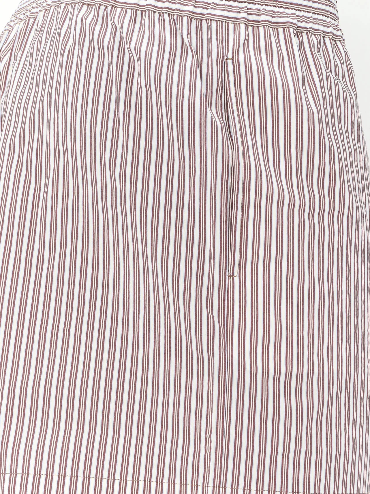 BRUNELLO CUCINELLI - Cotton and silk blend shorts with striped pattern