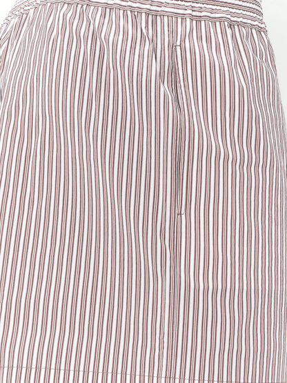 BRUNELLO CUCINELLI - Cotton and silk blend shorts with striped pattern