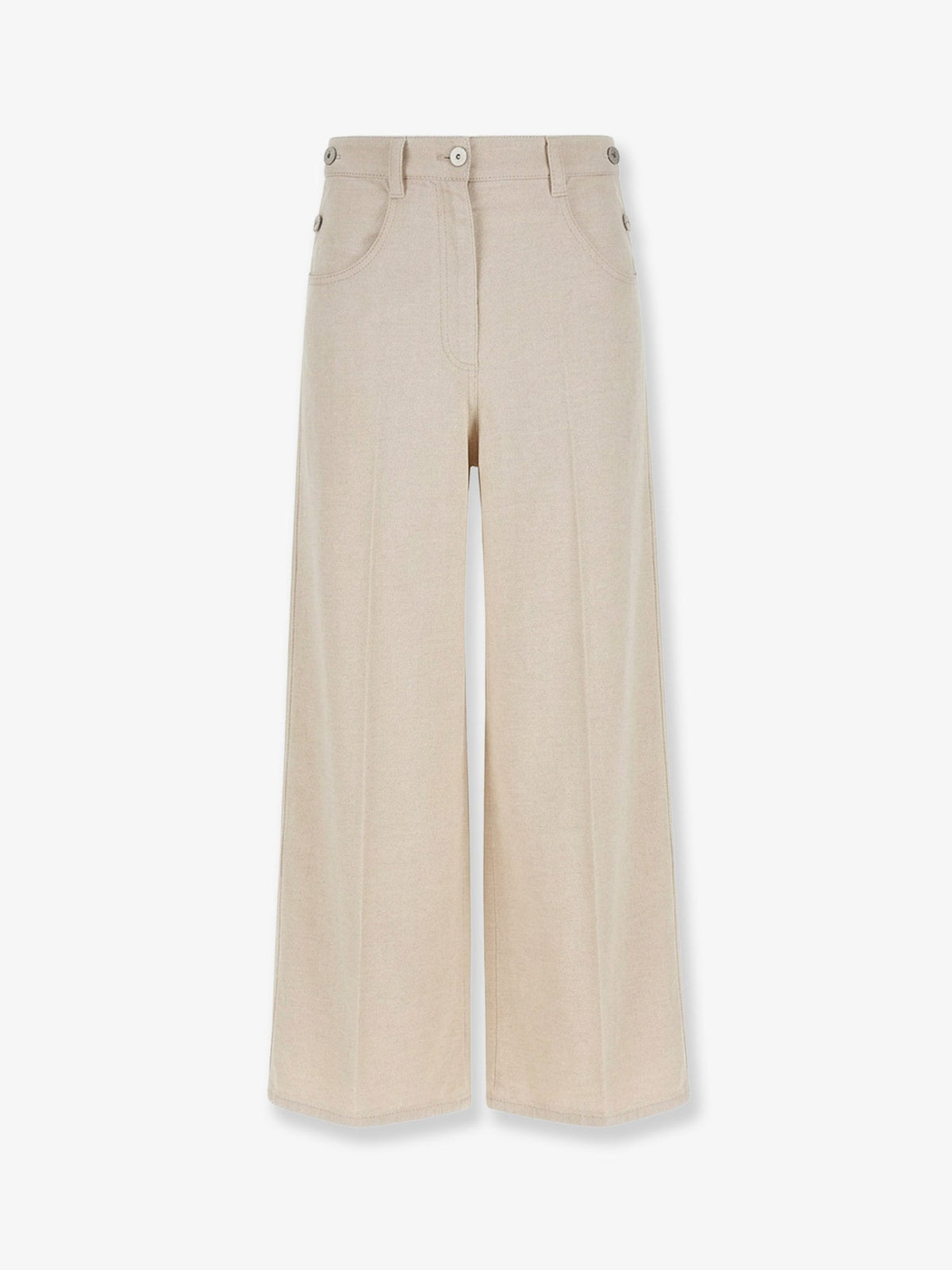 Brunello Cucinelli The Maxi Sailor Jean-Low Slung trousers - Ecru'