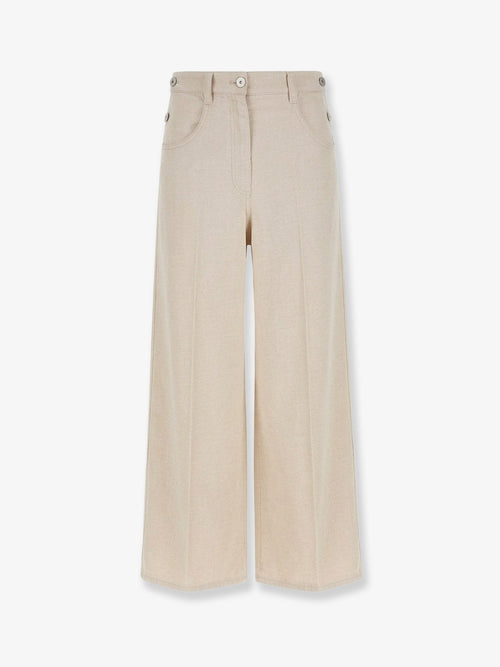 Brunello Cucinelli The Maxi Sailor Jean-Low Slung trousers - Ecru'