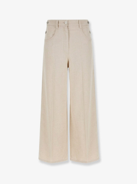 Brunello Cucinelli The Maxi Sailor Jean-Low Slung trousers - Ecru'