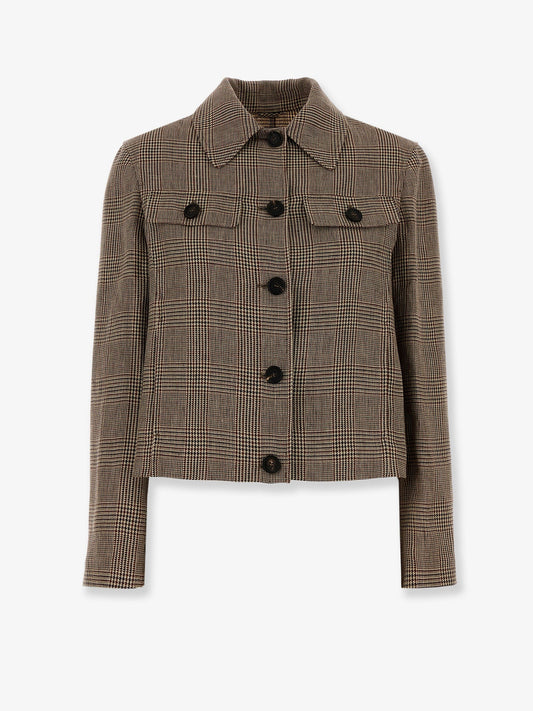 Brunello Cucinelli Cropped linen jacket - Cottobeige