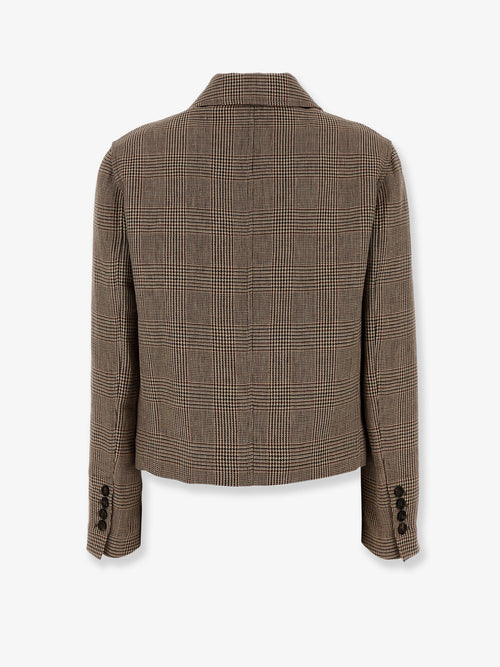Brunello Cucinelli Cropped linen jacket - Cottobeige