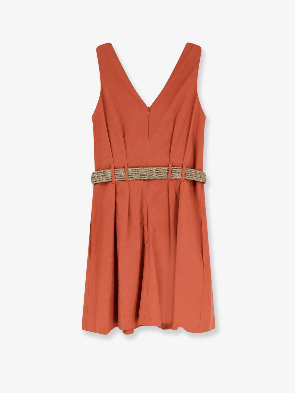 Brunello Cucinelli Mini Dress with belt - Tangerine