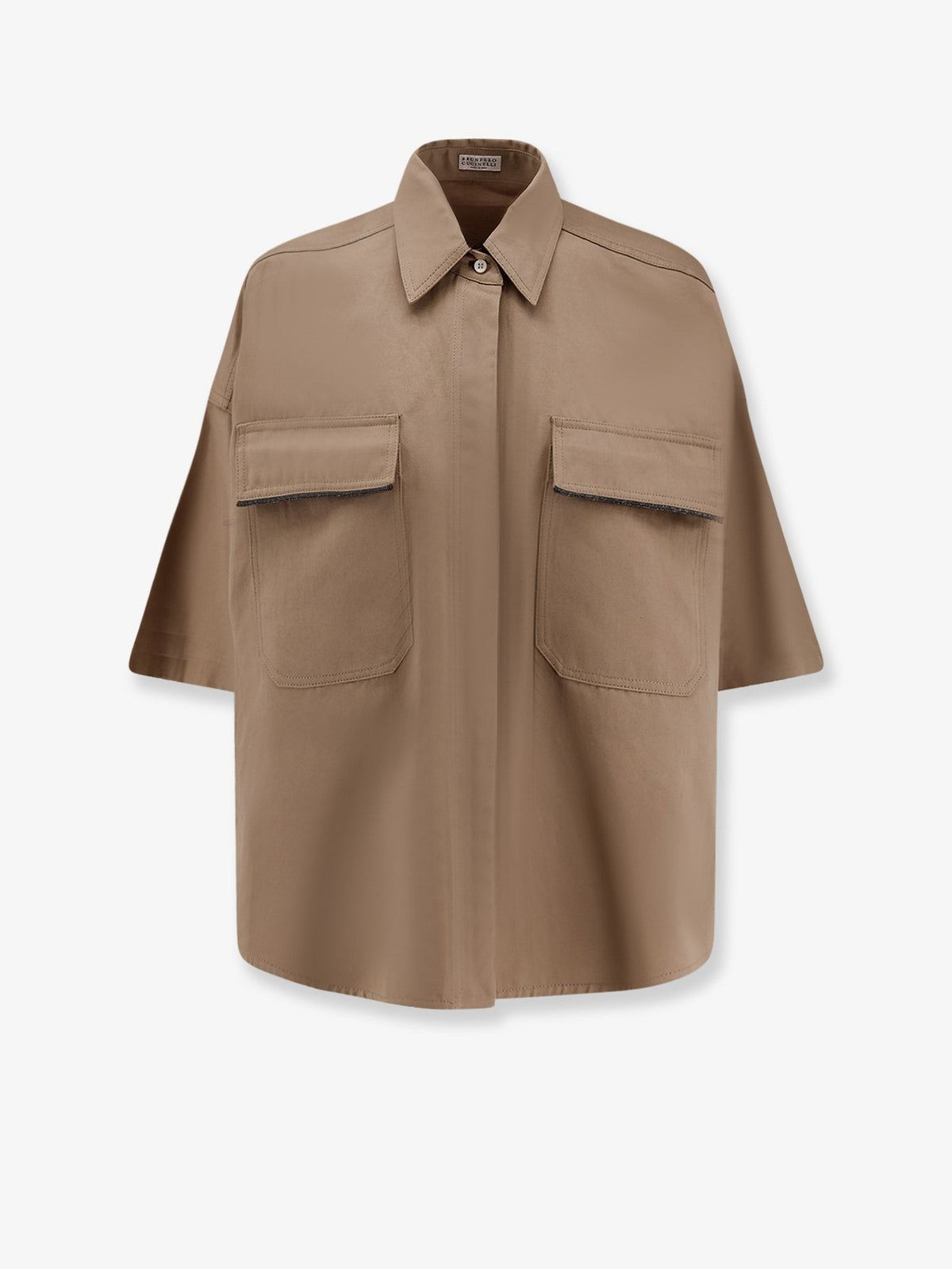 Brunello Cucinelli Linen and cotton blend shirt - Camel