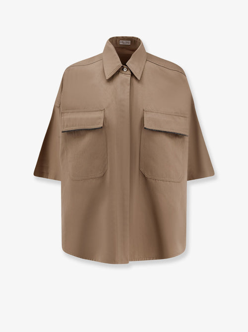 Brunello Cucinelli Linen and cotton blend shirt - Camel