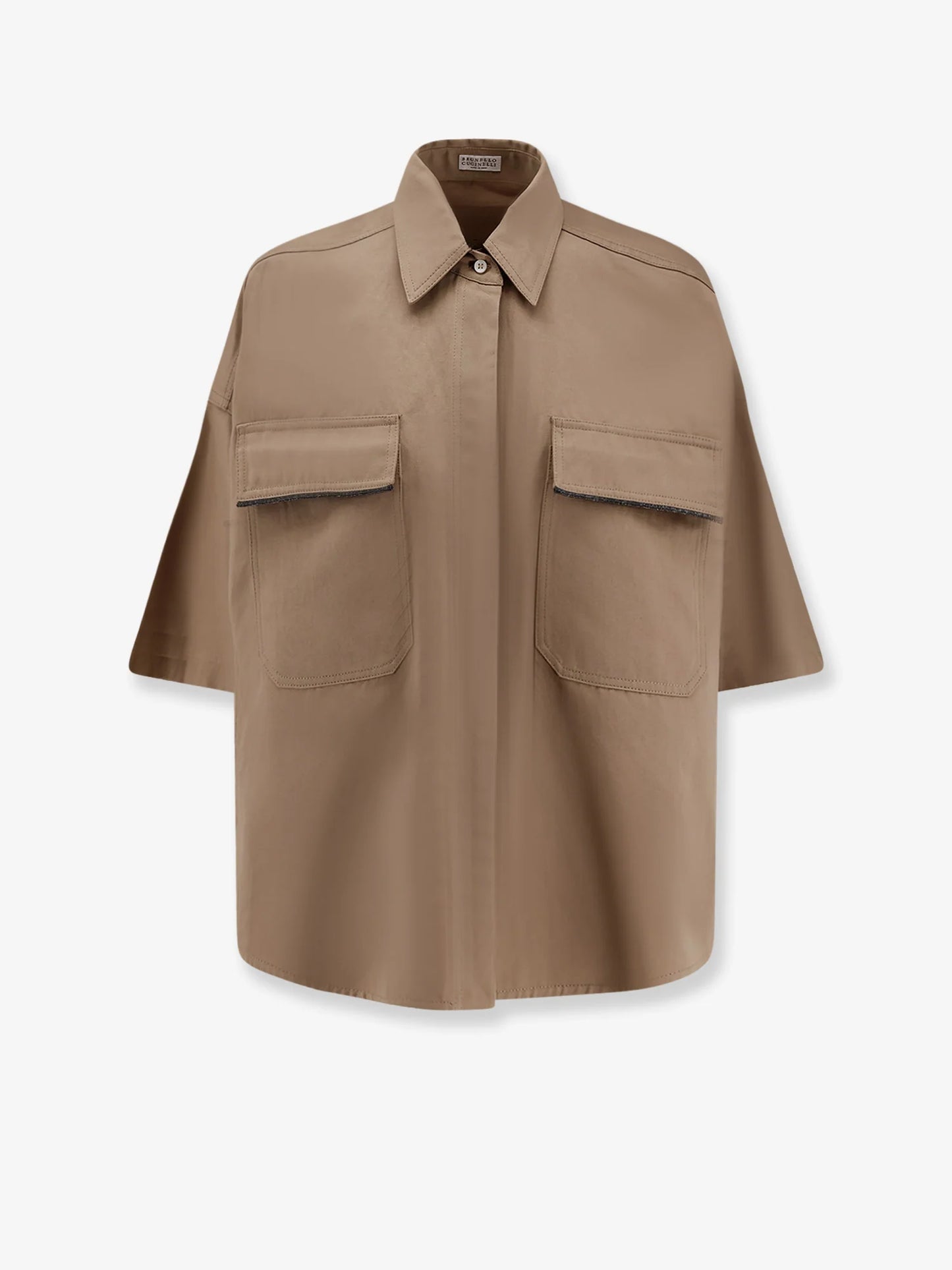BRUNELLO CUCINELLI - Linen and cotton blend shirt