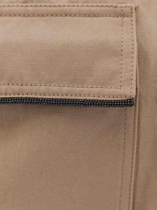 Brunello Cucinelli Linen and cotton blend shirt - Camel