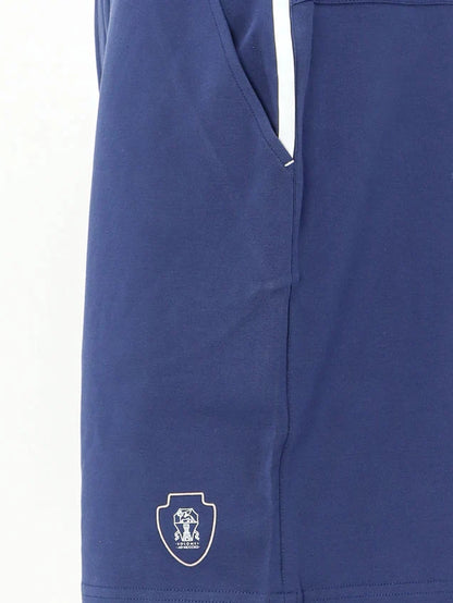 BRUNELLO CUCINELLI - Cotton Bermuda shorts with contrasting logo
