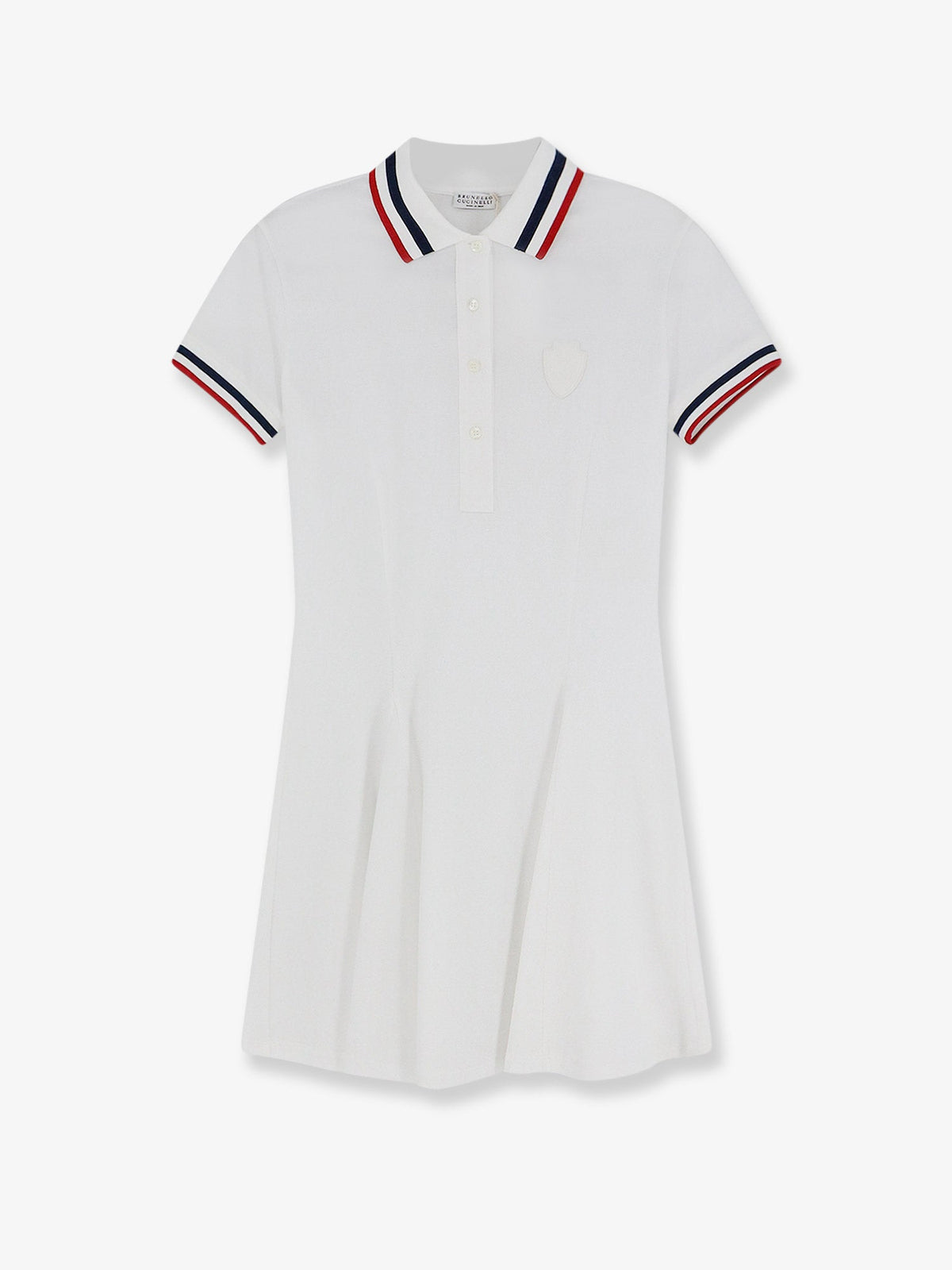 Brunello Cucinelli Stretch cotton piquet mini dress - Bianco