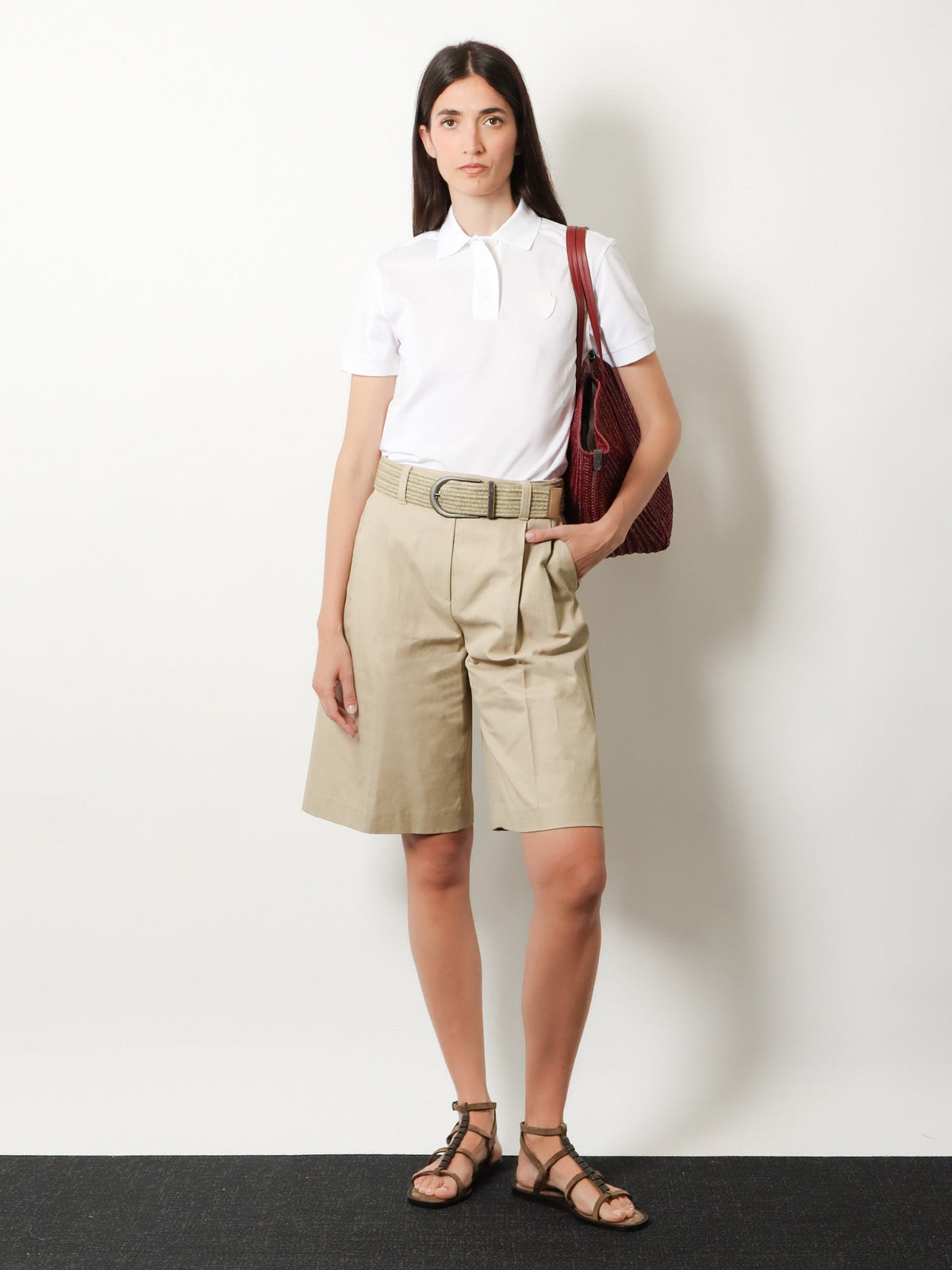 Brunello Cucinelli Cotton blend polo shirt - White