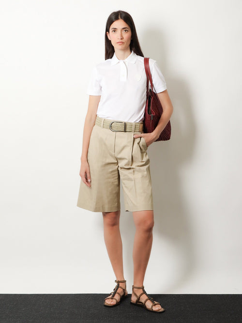 Brunello Cucinelli Cotton blend polo shirt - White