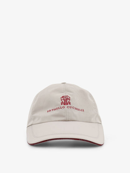 Brunello Cucinelli Baseball Hat with Logo - Brown Freddo Rosso