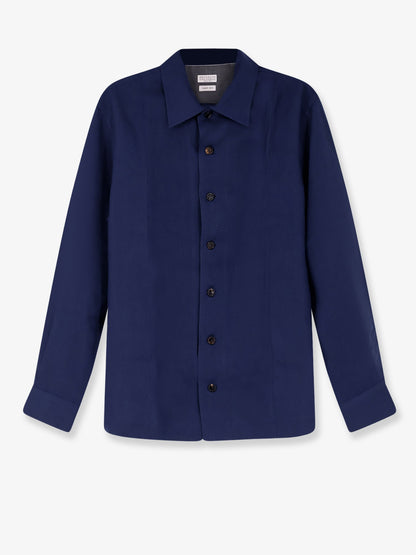Brunello Cucinelli Easy fit linen shirt - Navy