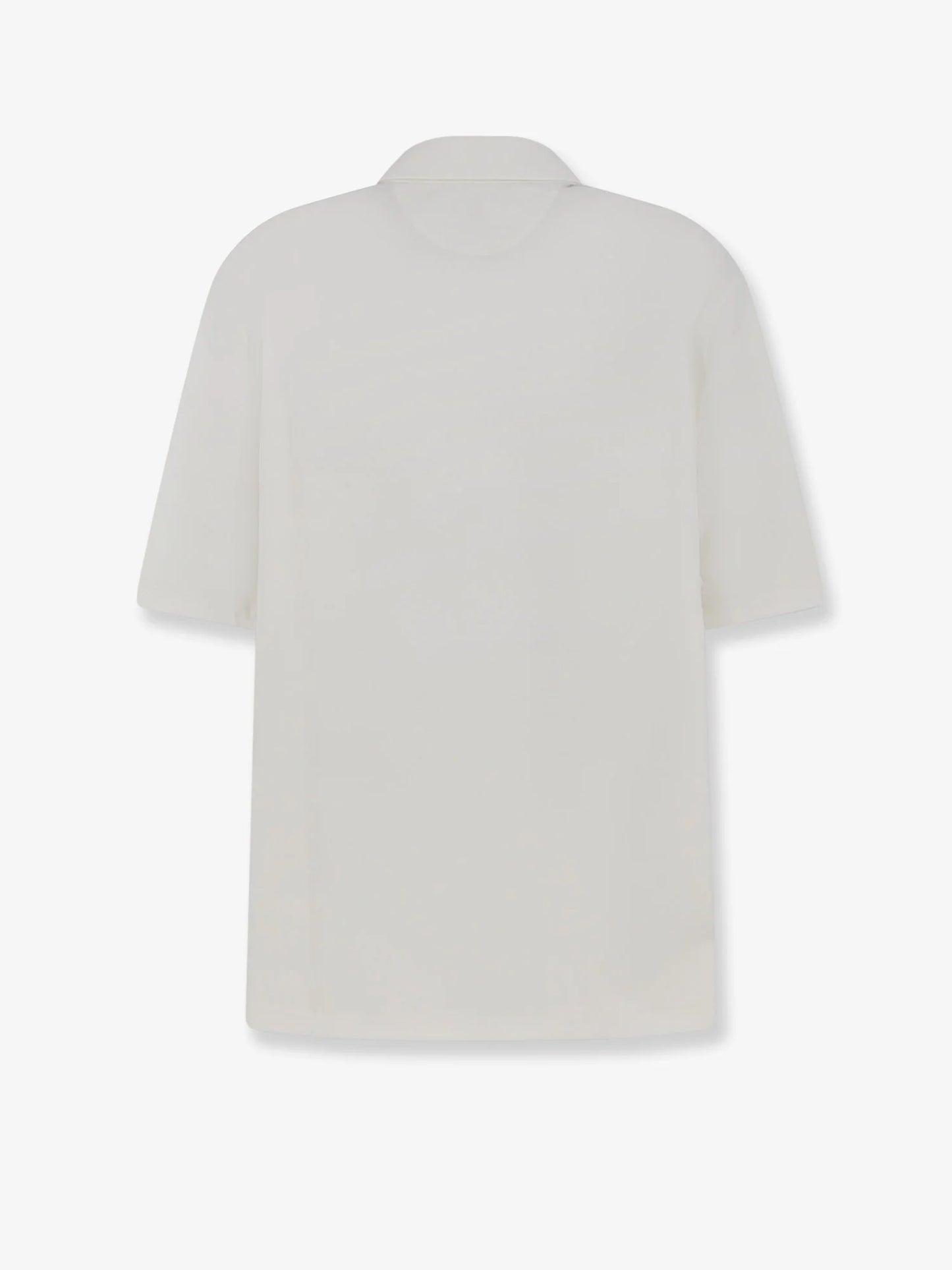 Brunello Cucinelli Virgin Wool Polo Shirt With Front Logo Patch