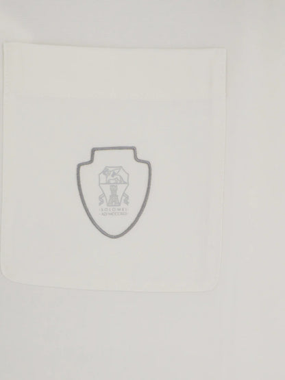 Brunello Cucinelli Virgin Wool Polo Shirt With Front Logo Patch
