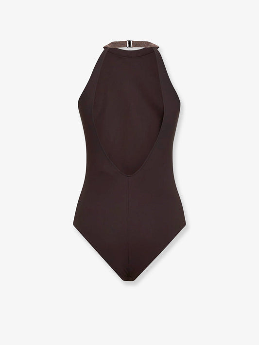 Brunello Cucinelli Stretch one piece swimsuit - White