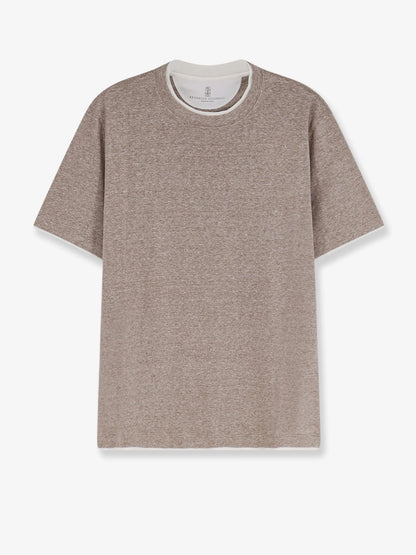 Brunello Cucinelli Linen And Cotton T Shirt