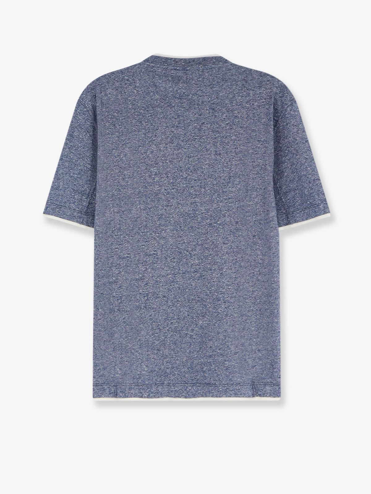 Brunello Cucinelli Linen and cotton blend T-shirt - New Denim Off White