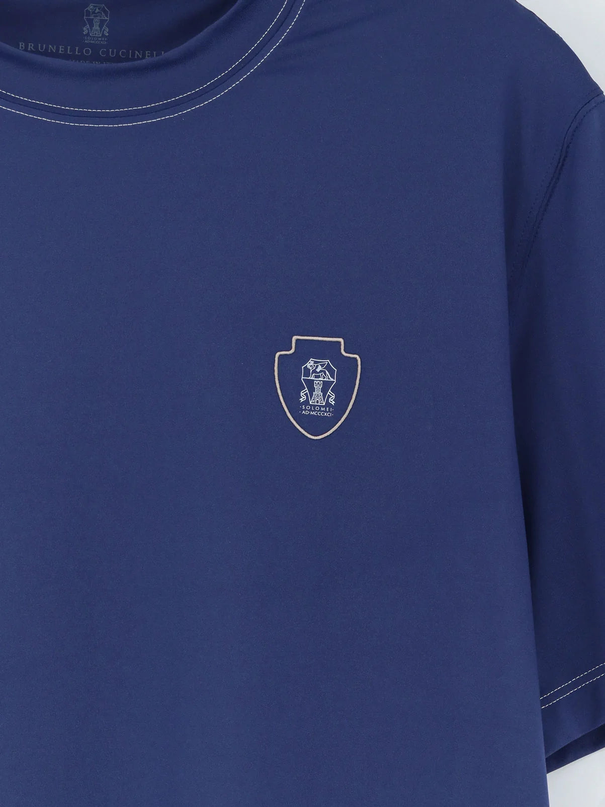 BRUNELLO CUCINELLI - Technical nylon T-shirt with front logo