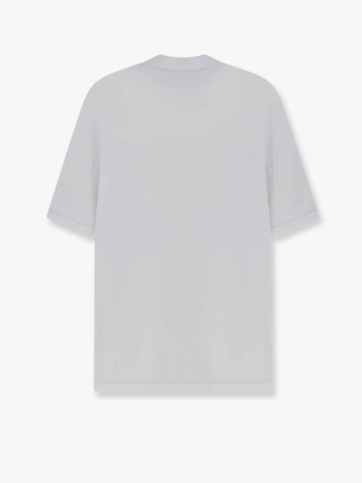 Brunello Cucinelli Technical fabric T-shirt with front logo patch - Bianco